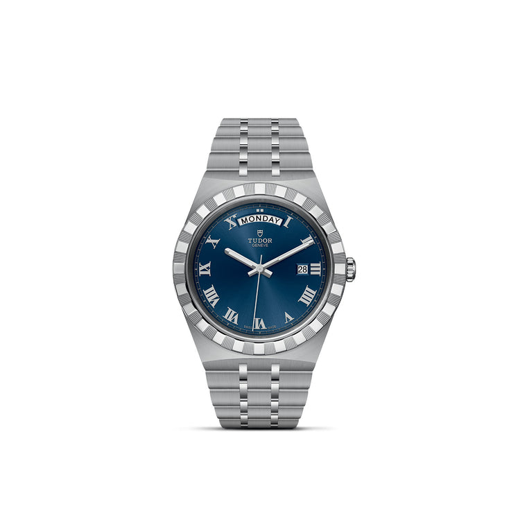 |チューダー ロイヤル|41mm|スチール製ケース||機械式自動巻ムーブメント|5年間保証||100m防水|約38時間パワーリザーブ|