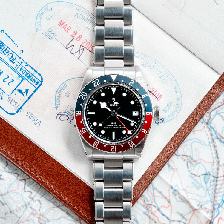 |ブラックベイ GMT|41mm|スチール製ケース||マニュファクチュール キャリバー|5年間保証||200m防水|約70時間パワーリザーブ|