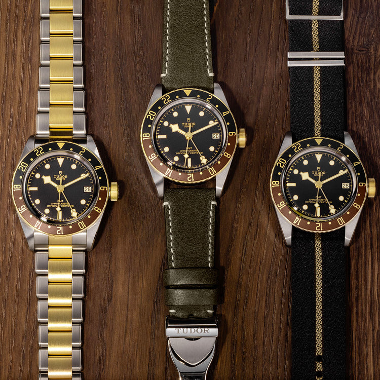 |BLACK BAY GMT S&G|41mm|スチール製ケース||機械式自動巻ムーブメント|5 年間保証||200m 防水|約70 時間パワーリザーブ|